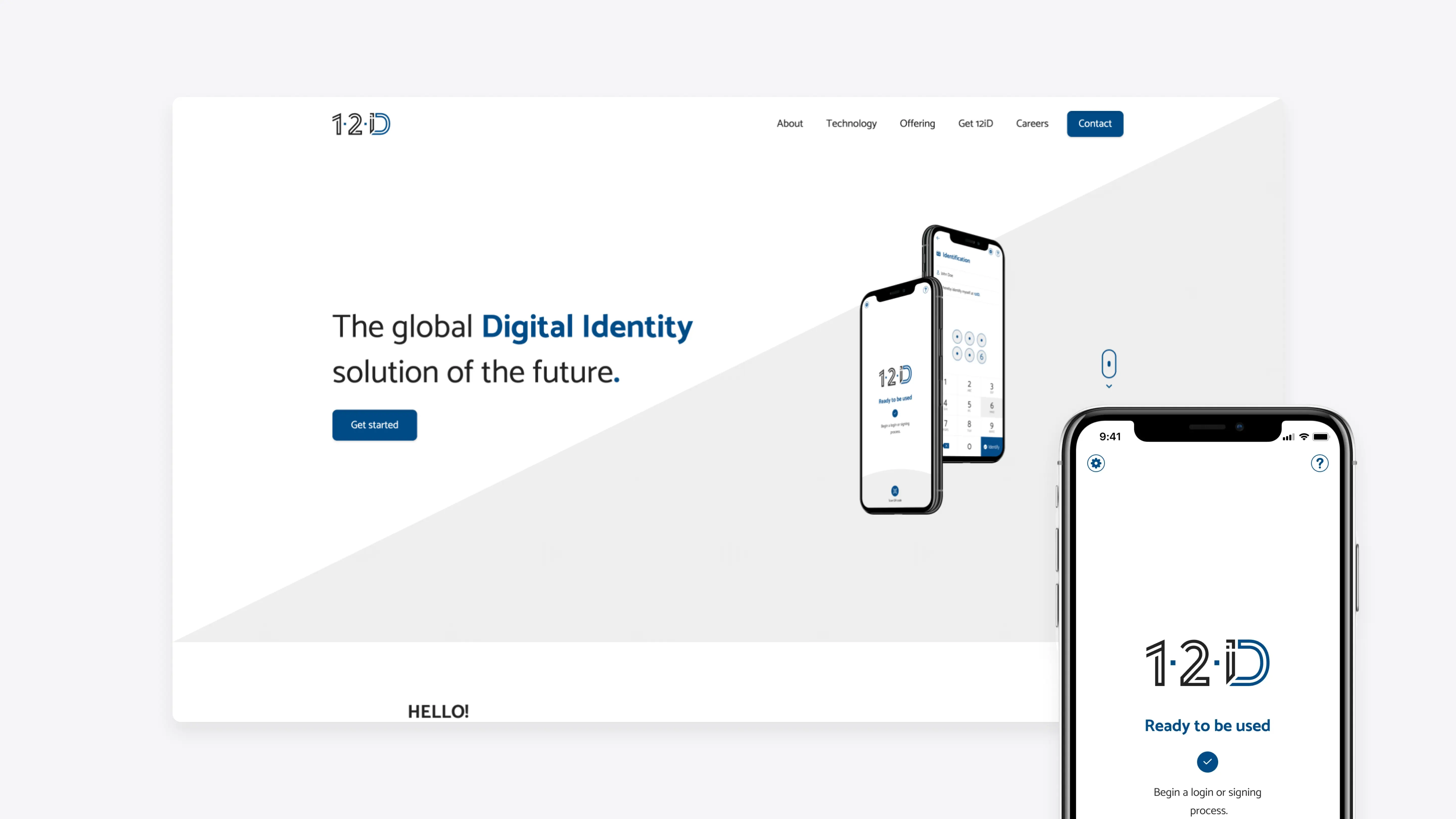 12iD experience shown on desktop and mobile