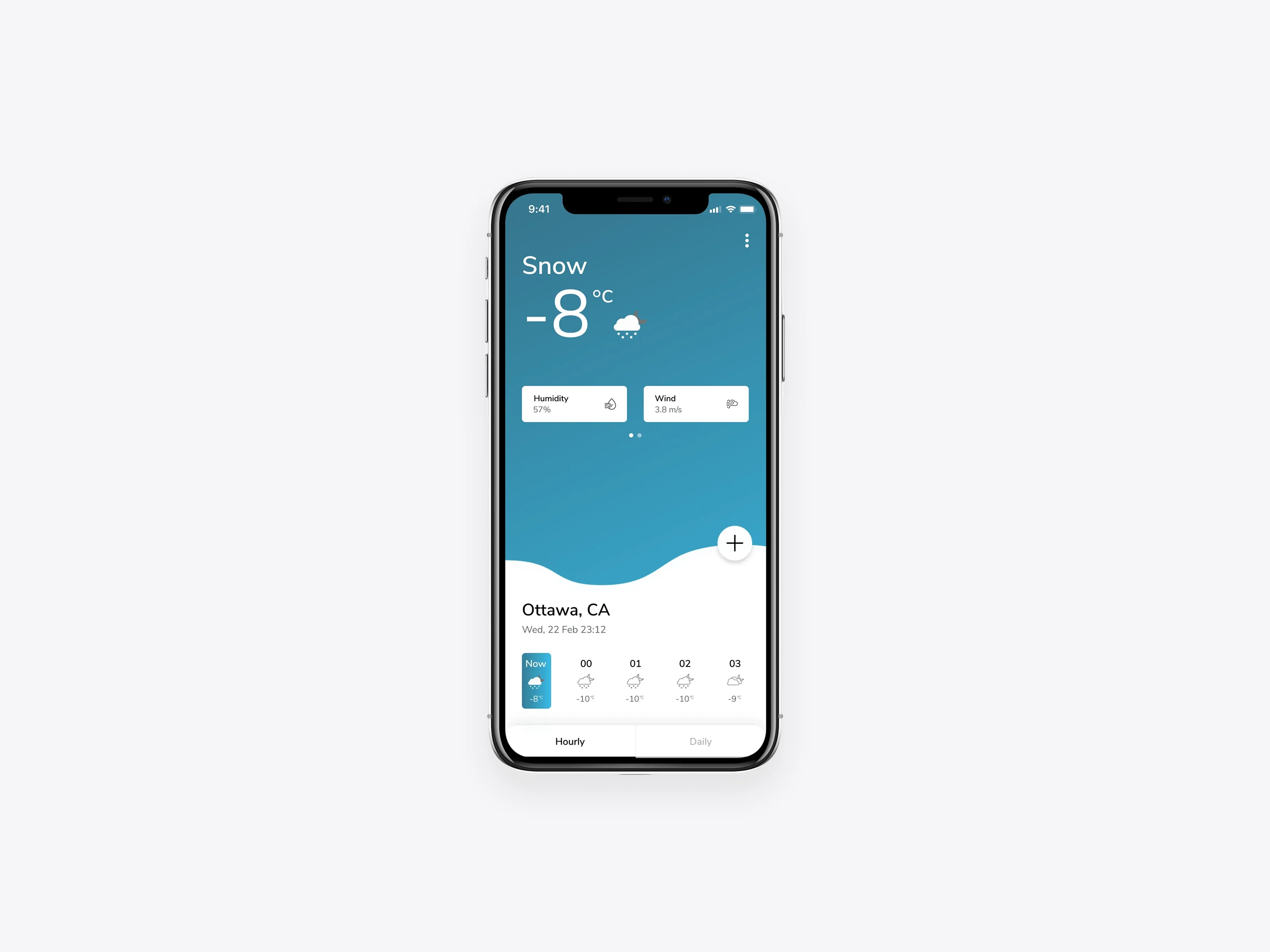 Mobile UI patterns example
