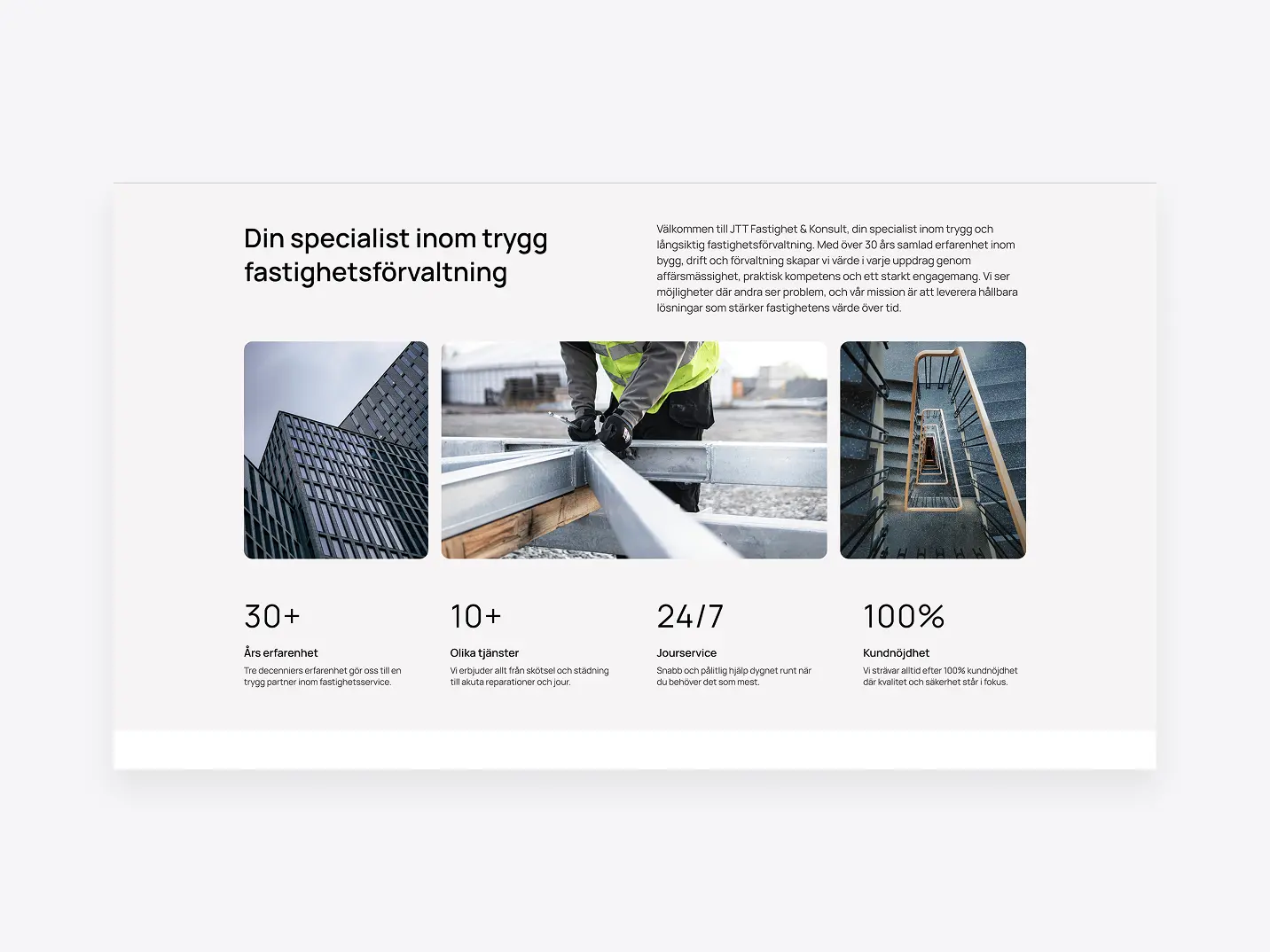 Service structure and content clarity example