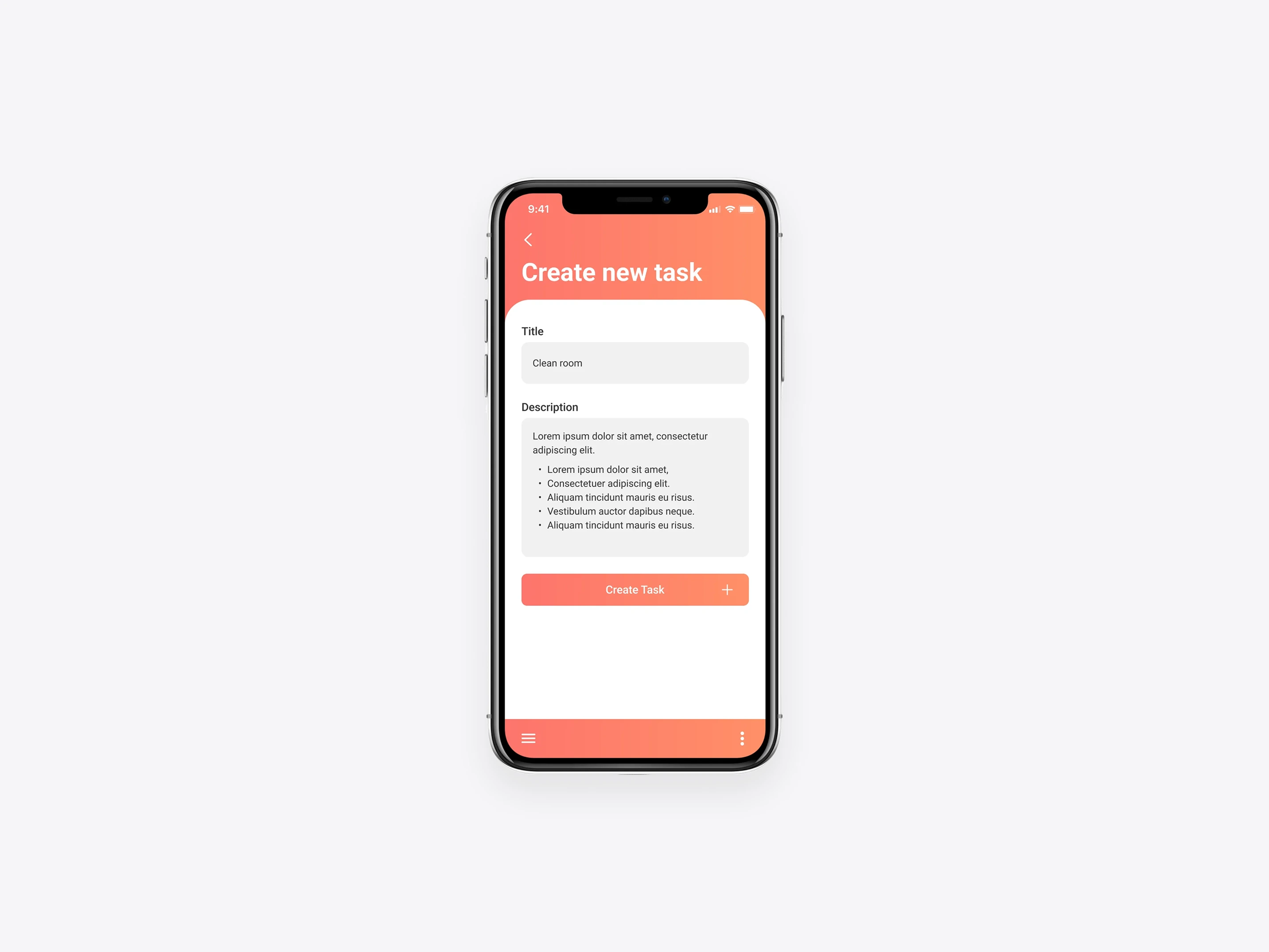 Task creation and hierarchy example