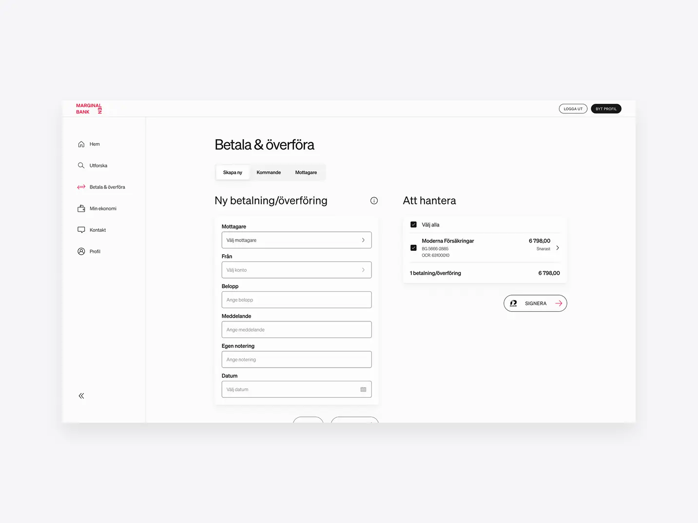Example of scalable UI patterns