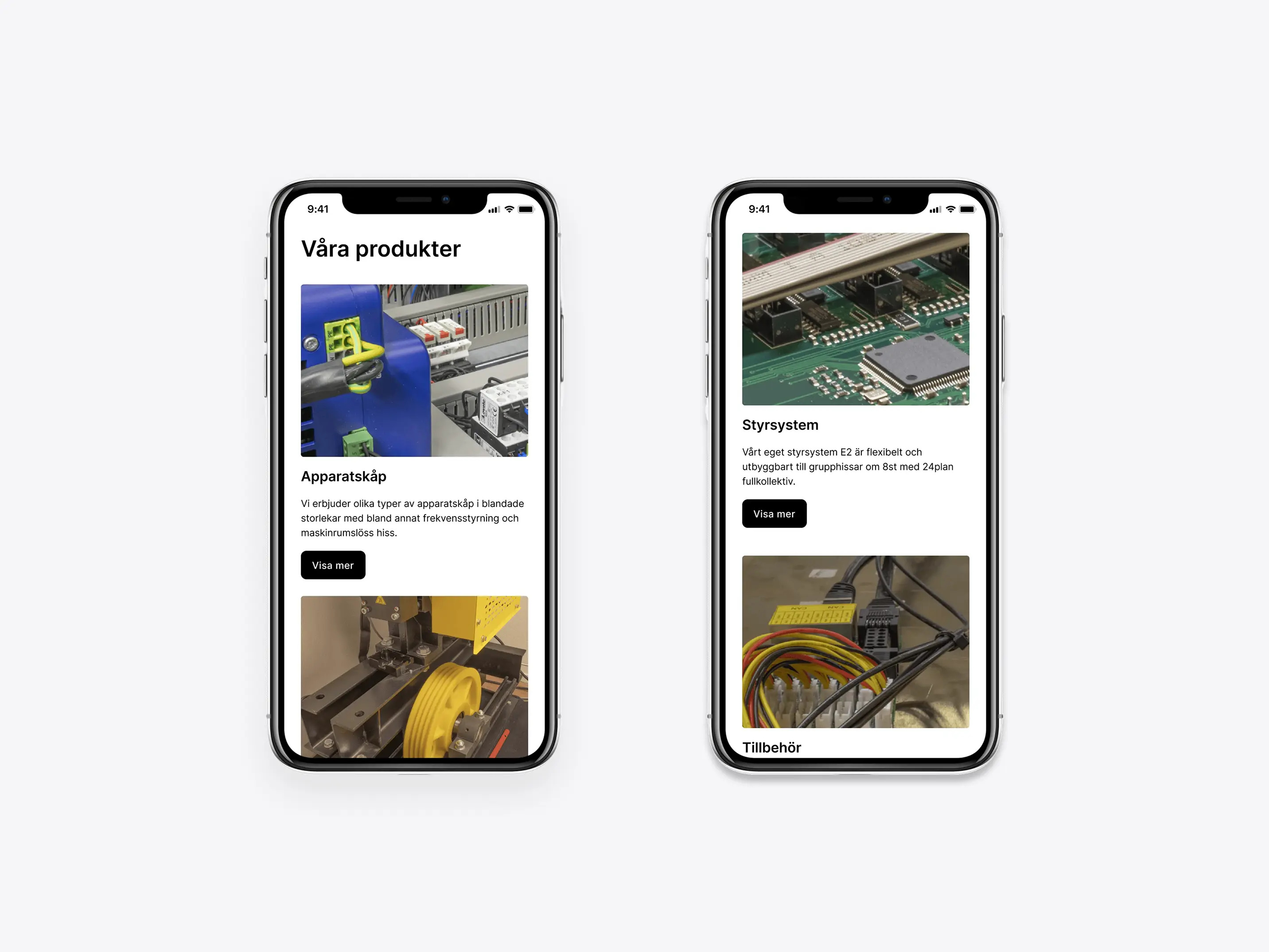 Mobile product presentation example