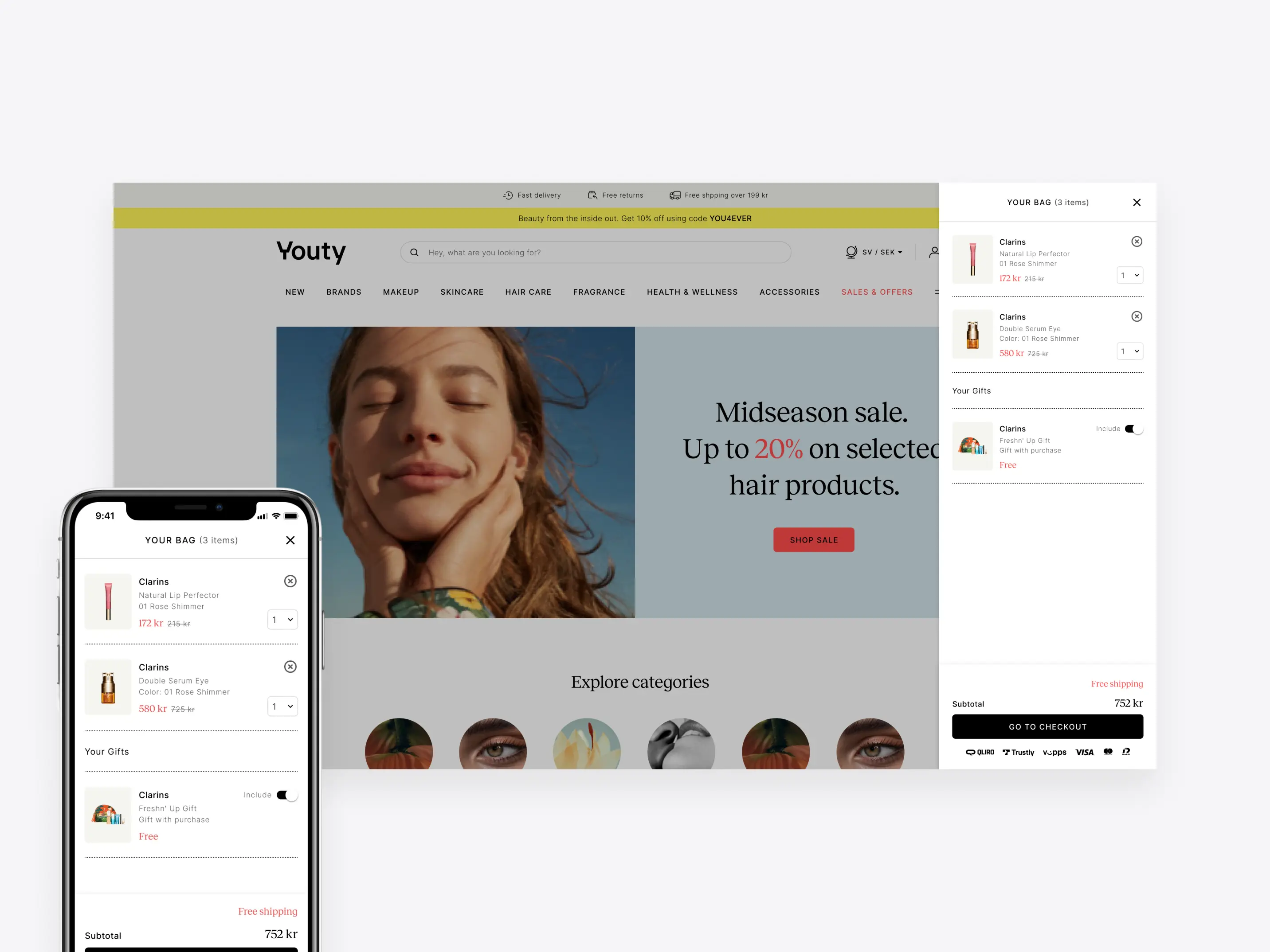 Shopping flow example