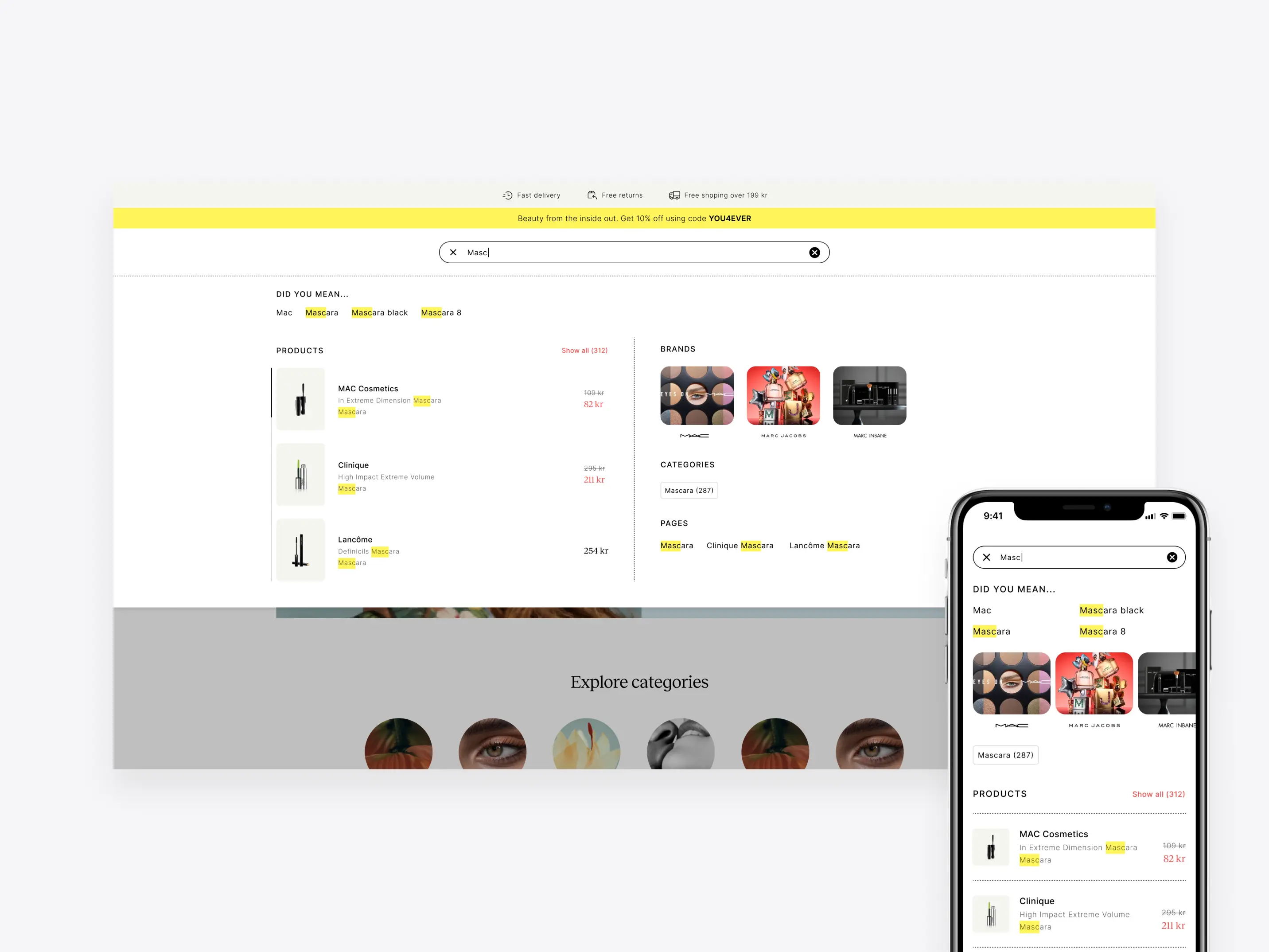Navigation and category structure example
